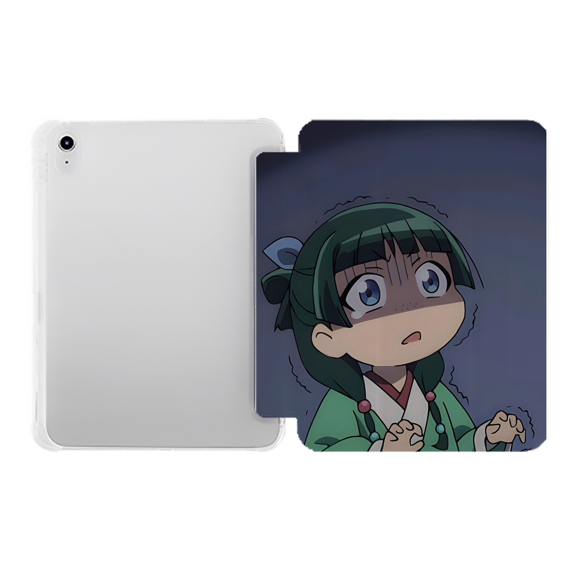 （画像用） 薬屋のひとりごと The Apothecary Diaries IPad ケース ペン収納付き 三つ折りスタンド PUレザー×シリコン 対応機種9.5/10.5/10.9インチ
